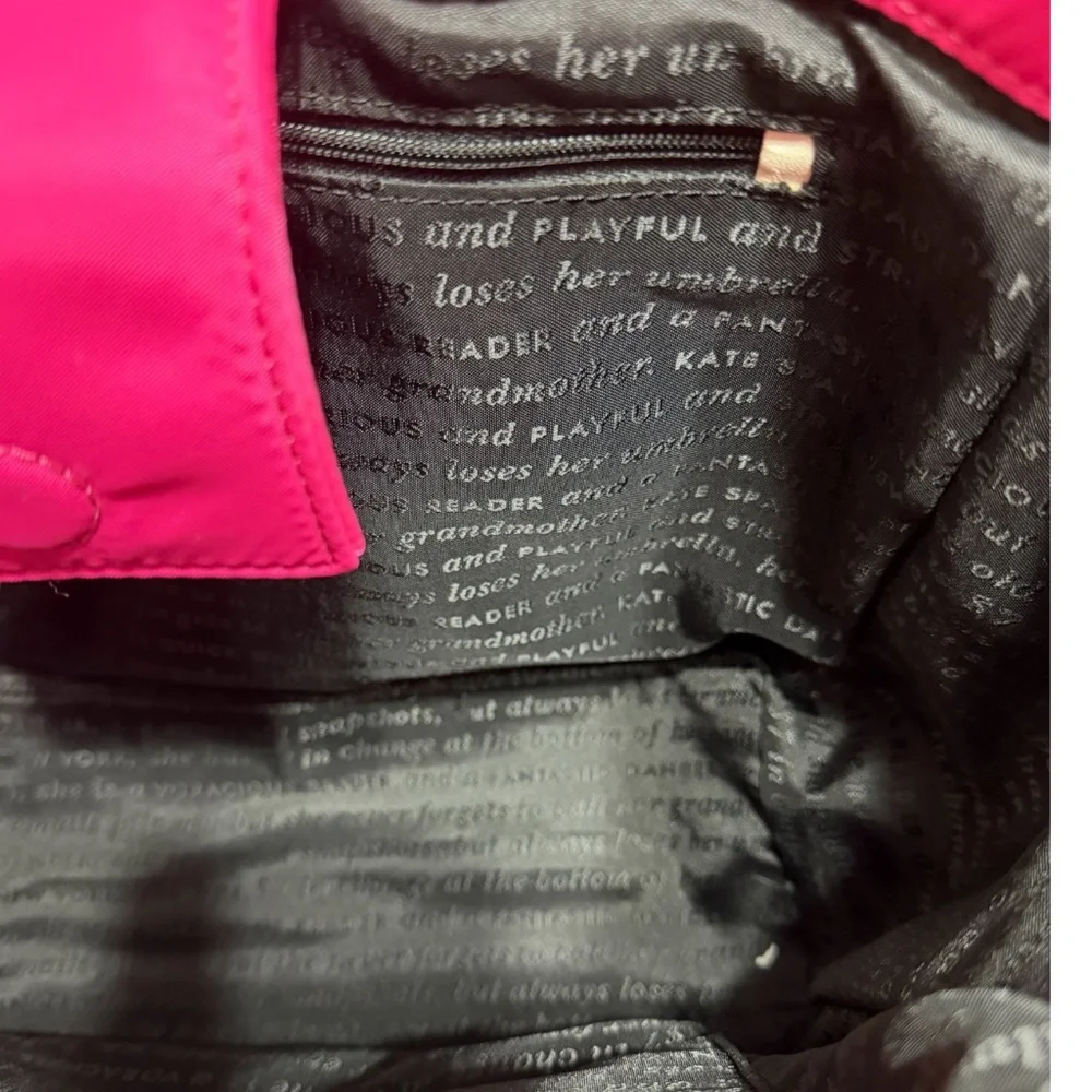 🚨SOLD🚨Kate Spade Berry Street Elise nylon tote in zinnia pink. - Picture 4 of 12